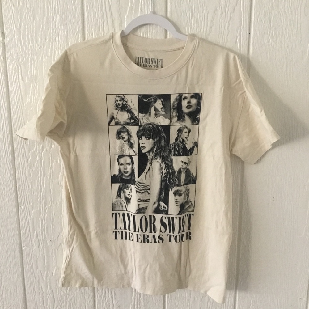 Taylor Swift The Eras Tour Cream Tee Size M